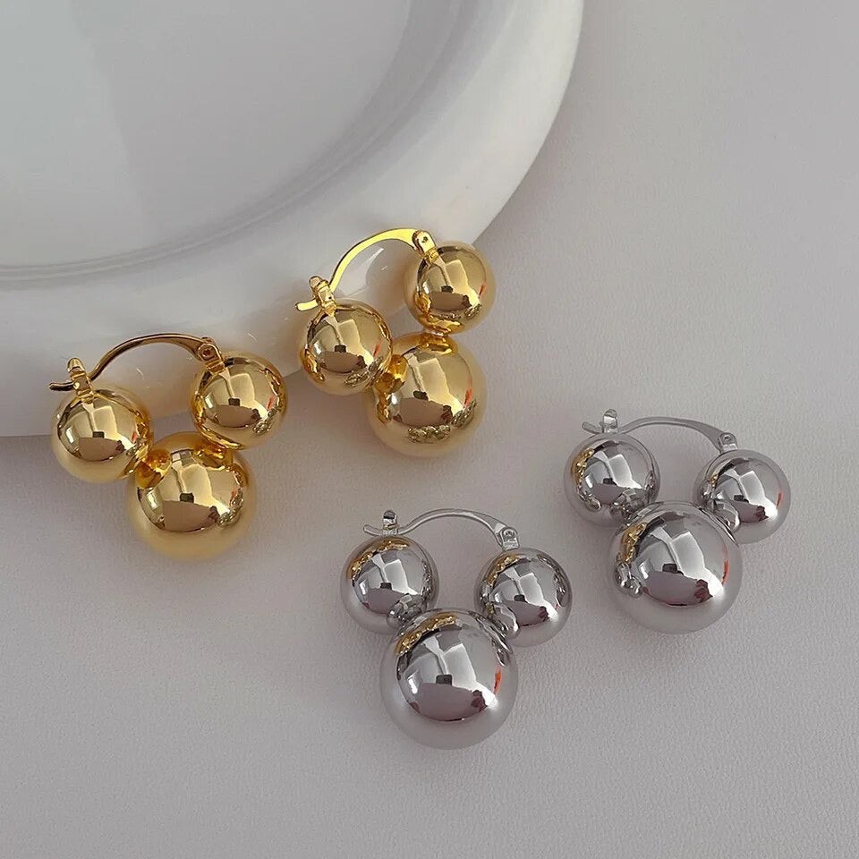 Water-drop Gold/Silver Plated Luxury Chunky Earrings