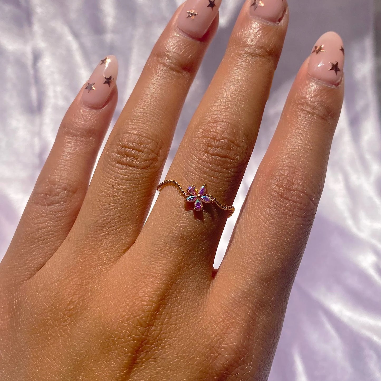 Cute Wavy Flower Rings